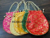 Wholesale Silk Women Potli Bags, Evening Handbags for women Best for gifting, Diwali Gift, Wedding Favors, Indian Potli, Return Favor